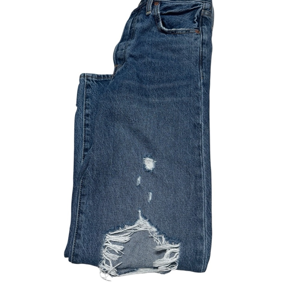 ⚡️Levi’s Ribcage Straight Ankle Jeans Size 25 Distressed Medium Wash - Picture 6 of 9